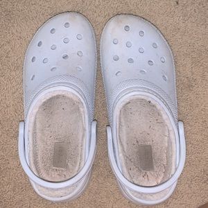 official blue fuzzy crocs ( size 8 )